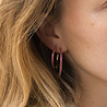 All the Luck in the World Aimé Goldplated Hoop Little Gem Rose Medium All the Luck in the World Aimé Goldplated Hoop Little Gem Rose Medium
