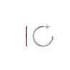 All the Luck in the World Aimé Silverplated Hoop Little Gem Rose Medium All the Luck in the World Aimé Silverplated Hoop Little Gem Rose Medium