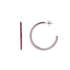 All the Luck in the World Aimé Silverplated Hoop Little Gem Rose Large All the Luck in the World Aimé Silverplated Hoop Little Gem Rose Large