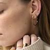 All the Luck in the World Aimé Goldplated Hoop Little Gem Black Small All the Luck in the World Aimé Goldplated Hoop Little Gem Black Small
