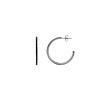 All the Luck in the World Aimé Silverplated Hoop Little Gem Black Medium All the Luck in the World Aimé Silverplated Hoop Little Gem Black Medium