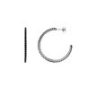 All the Luck in the World Aimé Silverplated Hoop Little Gem Black Large All the Luck in the World Aimé Silverplated Hoop Little Gem Black Large