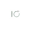 All the Luck in the World Aimé Silverplated Hoop Little Gem Emerald Green Small All the Luck in the World Aimé Silverplated Hoop Little Gem Emerald Green Small