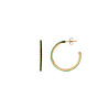 All the Luck in the World Aimé Goldplated Hoop Little Gem Emerald Green Medium All the Luck in the World Aimé Goldplated Hoop Little Gem Emerald Green Medium
