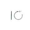 All the Luck in the World Aimé Silverplated Hoop Little Gem Emerald Green Medium All the Luck in the World Aimé Silverplated Hoop Little Gem Emerald Green Medium