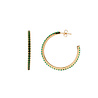 All the Luck in the World Aimé Goldplated Hoop Little Gem Emerald Green Large All the Luck in the World Aimé Goldplated Hoop Little Gem Emerald Green Large