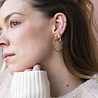 All the Luck in the World Aimé Goldplated Hoop Little Gem Emerald Green Large All the Luck in the World Aimé Goldplated Hoop Little Gem Emerald Green Large
