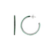 All the Luck in the World Aimé Silverplated Hoop Little Gem Emerald Green Large All the Luck in the World Aimé Silverplated Hoop Little Gem Emerald Green Large