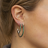 All the Luck in the World Aimé Silverplated Hoop Little Gem Emerald Green Large All the Luck in the World Aimé Silverplated Hoop Little Gem Emerald Green Large