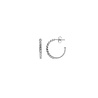 All the Luck in the World Aimé Silverplated Hoop Big Gem White Small All the Luck in the World Aimé Silverplated Hoop Big Gem White Small
