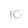 All the Luck in the World Aimé Silverplated Hoop Big Gem White Medium All the Luck in the World Aimé Silverplated Hoop Big Gem White Medium