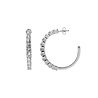 All the Luck in the World Aimé Silverplated Hoop Big Gem White Large All the Luck in the World Aimé Silverplated Hoop Big Gem White Large