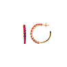 All the Luck in the World Aimé Goldplated Hoop Big Gem Rose Medium All the Luck in the World Aimé Goldplated Hoop Big Gem Rose Medium