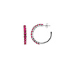 All the Luck in the World Aimé Silverplated Hoop Big Gem Rose Medium All the Luck in the World Aimé Silverplated Hoop Big Gem Rose Medium
