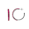 All the Luck in the World Aimé Silverplated Hoop Big Gem Rose Large All the Luck in the World Aimé Silverplated Hoop Big Gem Rose Large