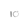 All the Luck in the World Aimé Silverplated Hoop Big Gem Black Small All the Luck in the World Aimé Silverplated Hoop Big Gem Black Small
