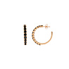 All the Luck in the World Aimé Goldplated Hoop Big Gem Black Medium All the Luck in the World Aimé Goldplated Hoop Big Gem Black Medium