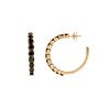 All the Luck in the World Aimé Goldplated Hoop Big Gem Black Large All the Luck in the World Aimé Goldplated Hoop Big Gem Black Large