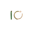 All the Luck in the World Aimé Goldplated Hoop Big Gem Emerald Green Medium All the Luck in the World Aimé Goldplated Hoop Big Gem Emerald Green Medium