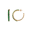 All the Luck in the World Aimé Goldplated Hoop Big Gem Emerald Green Large All the Luck in the World Aimé Goldplated Hoop Big Gem Emerald Green Large