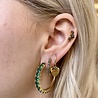All the Luck in the World Aimé Goldplated Hoop Big Gem Emerald Green Large All the Luck in the World Aimé Goldplated Hoop Big Gem Emerald Green Large