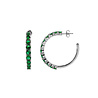 All the Luck in the World Aimé Silverplated Hoop Big Gem Emerald Green Large All the Luck in the World Aimé Silverplated Hoop Big Gem Emerald Green Large