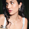 All the Luck in the World Aimé Goldplated Hoop Twisted White Small All the Luck in the World Aimé Goldplated Hoop Twisted White Small