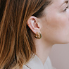 All the Luck in the World Aimé Goldplated Hoop Twisted White Small All the Luck in the World Aimé Goldplated Hoop Twisted White Small