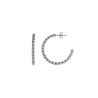 All the Luck in the World Aimé Silverplated Hoop Twisted White Medium All the Luck in the World Aimé Silverplated Hoop Twisted White Medium