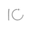 All the Luck in the World Aimé Silverplated Hoop Twisted White Large All the Luck in the World Aimé Silverplated Hoop Twisted White Large