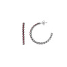 All the Luck in the World Aimé Silverplated Hoop Twisted Rose Medium All the Luck in the World Aimé Silverplated Hoop Twisted Rose Medium