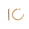 All the Luck in the World Aimé Goldplated Hoop Twisted Rose Large All the Luck in the World Aimé Goldplated Hoop Twisted Rose Large