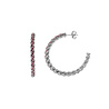 All the Luck in the World Aimé Silverplated Hoop Twisted Rose Large All the Luck in the World Aimé Silverplated Hoop Twisted Rose Large