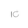 All the Luck in the World Aimé Silverplated Hoop Twisted Black Small All the Luck in the World Aimé Silverplated Hoop Twisted Black Small