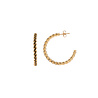 All the Luck in the World Aimé Goldplated Hoop Twisted Black Medium All the Luck in the World Aimé Goldplated Hoop Twisted Black Medium