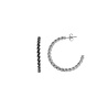All the Luck in the World Aimé Silverplated Hoop Twisted Black Medium All the Luck in the World Aimé Silverplated Hoop Twisted Black Medium
