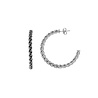 All the Luck in the World Aimé Silverplated Hoop Twisted Black Large All the Luck in the World Aimé Silverplated Hoop Twisted Black Large
