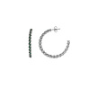 All the Luck in the World Aimé Silverplated Hoop Twisted Emerald Green Medium All the Luck in the World Aimé Silverplated Hoop Twisted Emerald Green Medium