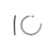 All the Luck in the World Aimé Silverplated Hoop Twisted Emerald Green Large All the Luck in the World Aimé Silverplated Hoop Twisted Emerald Green Large