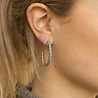 All the Luck in the World Aimé Silverplated Hoop Twisted Emerald Green Large All the Luck in the World Aimé Silverplated Hoop Twisted Emerald Green Large