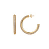 All the Luck in the World Aimé Goldplated Hoop Round White Large All the Luck in the World Aimé Goldplated Hoop Round White Large