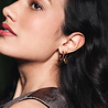All the Luck in the World Aimé Goldplated Hoop Round Black Small All the Luck in the World Aimé Goldplated Hoop Round Black Small
