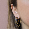 All the Luck in the World Aimé Goldplated Hoop Round Black Medium All the Luck in the World Aimé Goldplated Hoop Round Black Medium