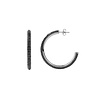 All the Luck in the World Aimé Silverplated Hoop Round Black Large All the Luck in the World Aimé Silverplated Hoop Round Black Large