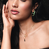 All the Luck in the World Aimé Goldplated Hoop Round Emerald Green Small All the Luck in the World Aimé Goldplated Hoop Round Emerald Green Small