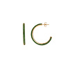 All the Luck in the World Aimé Goldplated Hoop Round Emerald Green Medium All the Luck in the World Aimé Goldplated Hoop Round Emerald Green Medium