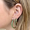 All the Luck in the World Aimé Goldplated Hoop Round Emerald Green Medium All the Luck in the World Aimé Goldplated Hoop Round Emerald Green Medium