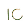 All the Luck in the World Aimé Goldplated Hoop Round Emerald Green Large All the Luck in the World Aimé Goldplated Hoop Round Emerald Green Large
