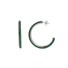 All the Luck in the World Aimé Silverplated Hoop Round Emerald Green Large All the Luck in the World Aimé Silverplated Hoop Round Emerald Green Large