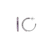 All the Luck in the World Aimé Silverplated Hoop Big Gem Amethyst Medium All the Luck in the World Aimé Silverplated Hoop Big Gem Amethyst Medium
